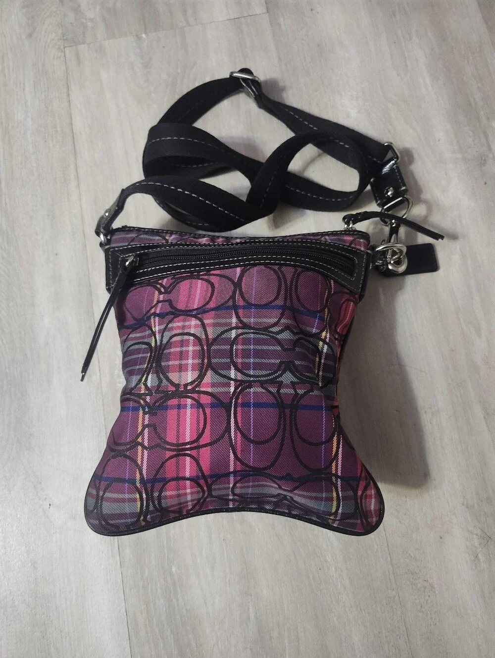 Coach Poppy Tartan Plaid Swingpack Crossbody